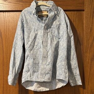 Wrangler Blue Paisley Shirt Boy size Medium
